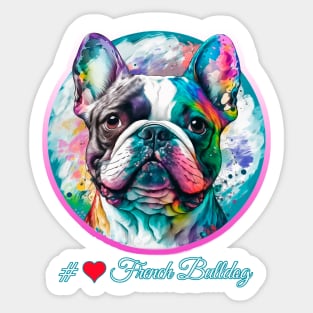 Love French Bulldog Sticker